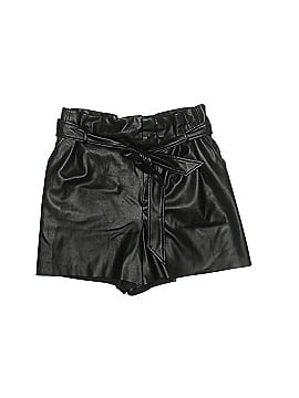 Zara Faux Leather Shorts (view 1)