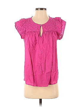 Ultra Pink Short Sleeve Blouse (view 1)