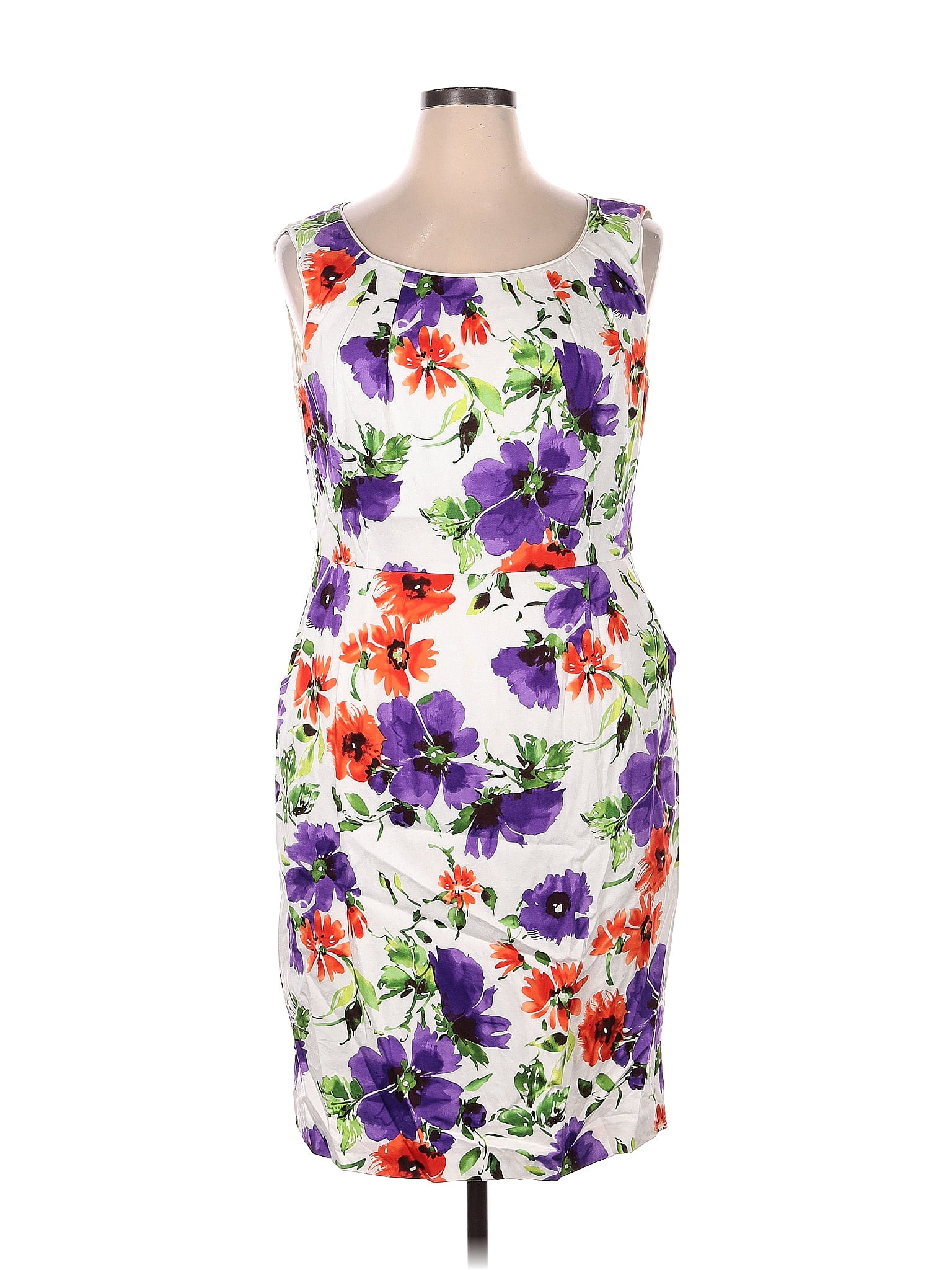 Alex Marie Floral Motif Floral White Casual Dress Size 16 - 69% off ...