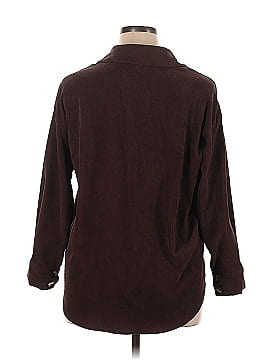 Shein Curve Long Sleeve Button-Down Shirt (view 2)