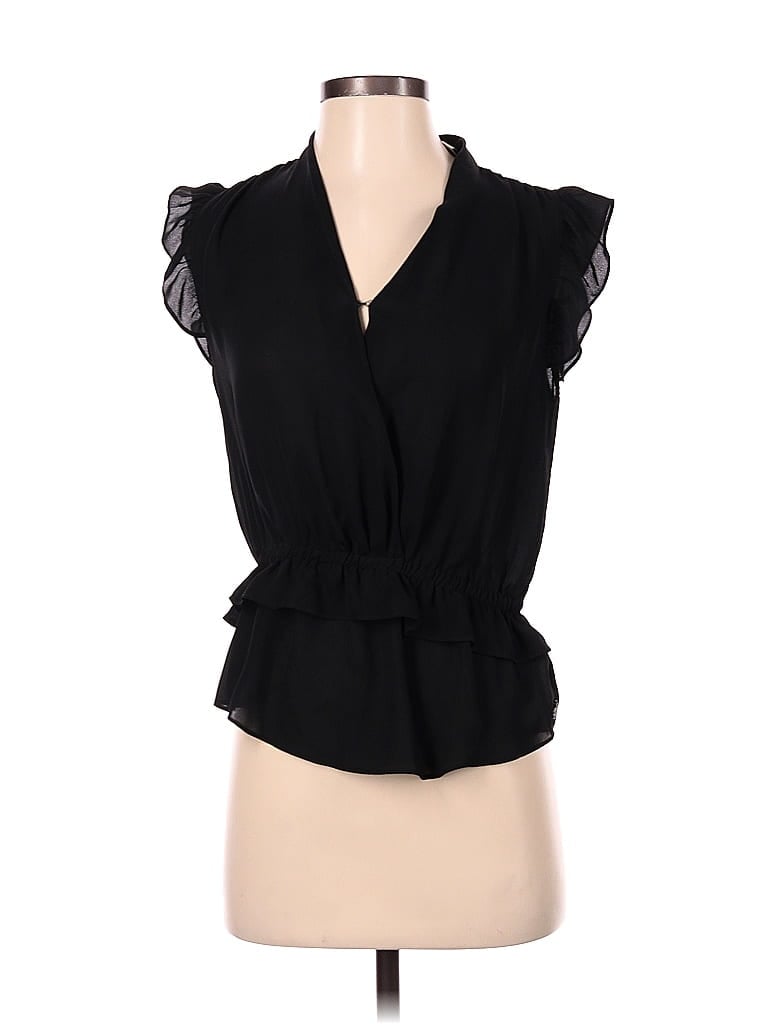 Scotch & Soda 100% Polyester Black Short Sleeve Blouse Size P (petite) - photo 1