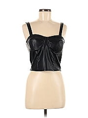 Shinestar Faux Leather Top