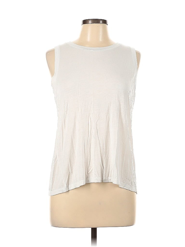 Pre-owned Halogen Sleeveless T-shirt In White