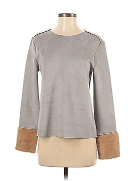 Zara W&B Collection Faux Leather Top (view 1)