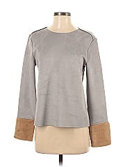 Zara W&B Collection Faux Leather Top