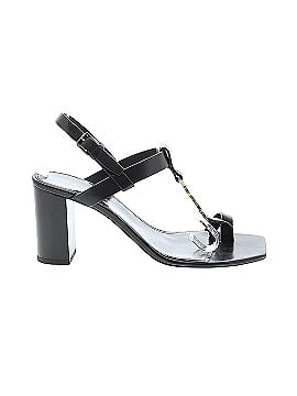 Saint Laurent Leather Cassandra Sandals (view 1)