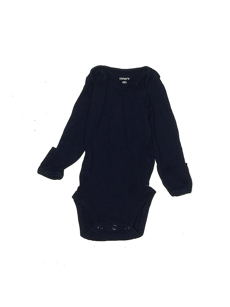 Pre-owned Carter's Babies' Long Sleeve Onesie In Blue