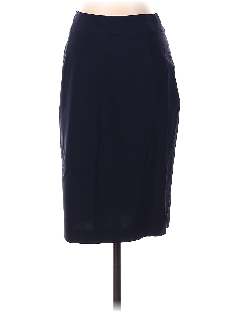 Theory Solid Blue Wool Skirt Size 2 - 78% off | ThredUp