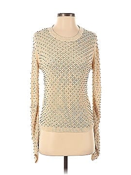 Chloé Crystal Embroidered Silk Sweater (view 1)