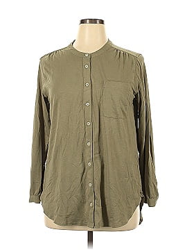 Lands' End 3/4 Sleeve Button-Down Shirt (view 1)