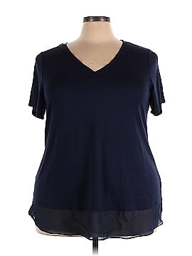 JM Collection Short Sleeve Blouse (view 1)