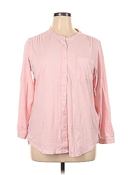 Lands' End 3/4 Sleeve Button-Down Shirt (view 1)