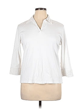 Karen Scott 3/4 Sleeve Button-Down Shirt (view 1)