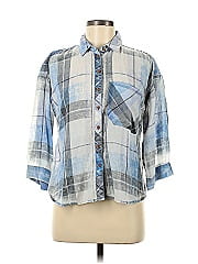 Design Lab Lord & Taylor 3/4 Sleeve Button Down Shirt
