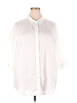 Woman Within 3/4 Sleeve Button-Down Shirt (view 1)