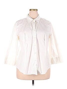 Jessica London 3/4 Sleeve Button-Down Shirt (view 1)
