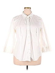 Jessica London 3/4 Sleeve Button Down Shirt