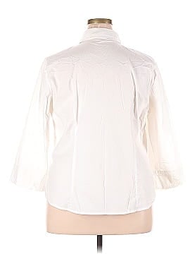 Jessica London 3/4 Sleeve Button-Down Shirt (view 2)