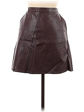 Zara Basic Faux Leather Skirt (view 1)