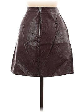 Zara Basic Faux Leather Skirt (view 2)