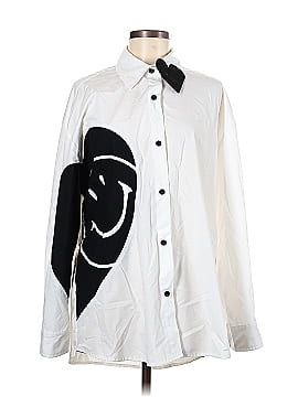 Smiley Long Sleeve Button-Down Shirt (view 1)