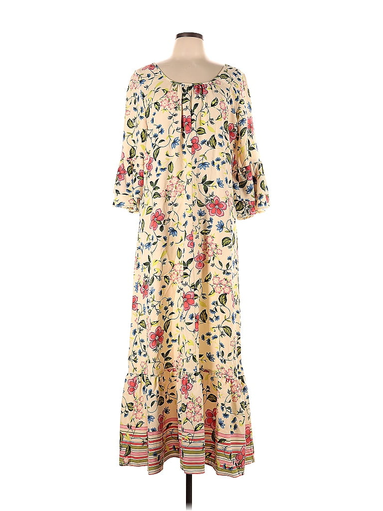 Christy Dawn Floral Motif Floral Ivory Casual Dress Size L - 35% off ...