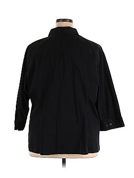 Basic Editions 3/4 Sleeve Button-Down Shirt (view 2)