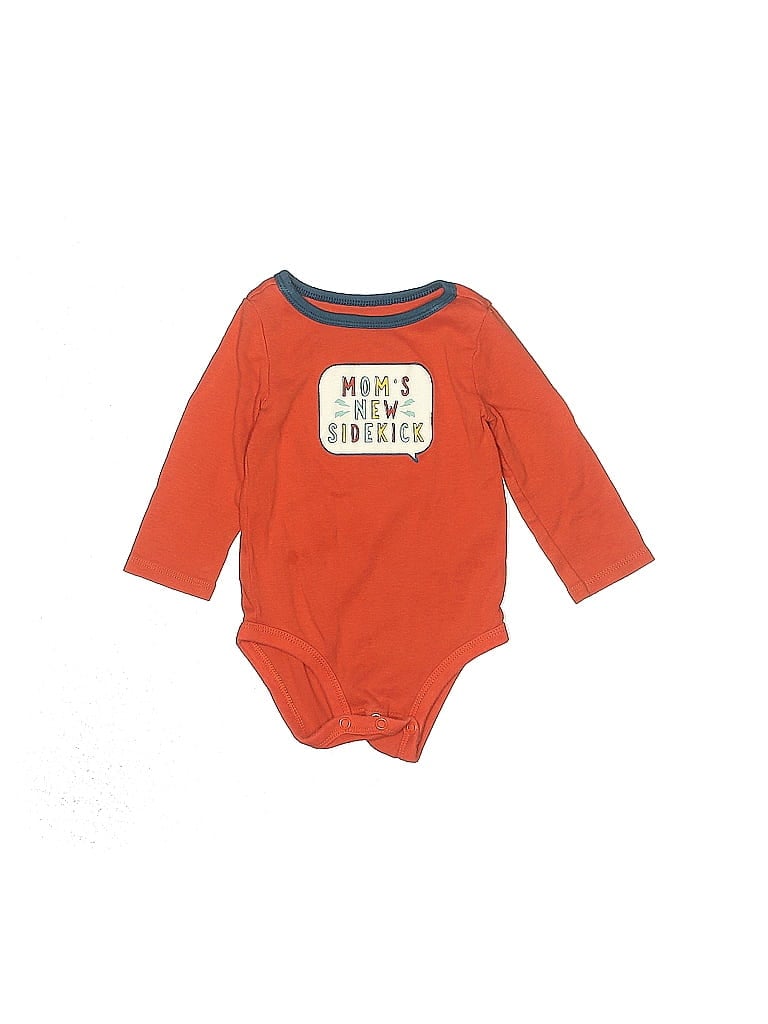 Click to view more detailed imagery on our partner's website Pre-owned Carter's Babies' Long Sleeve Onesie In Orange