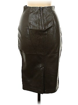 Zara Basic Faux Leather Skirt (view 2)