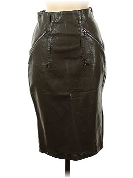 Zara Basic Faux Leather Skirt (view 1)