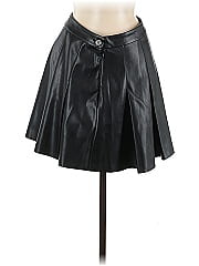 We Wore What Faux Leather Skirt