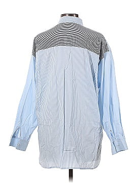 Aqua Long Sleeve Button-Down Shirt (view 2)