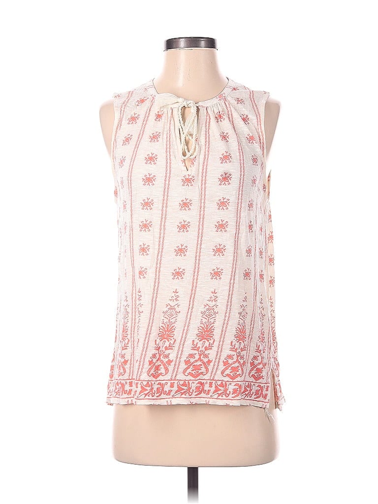 Pre-owned Lucky Brand Sleeveless Blouse In White
