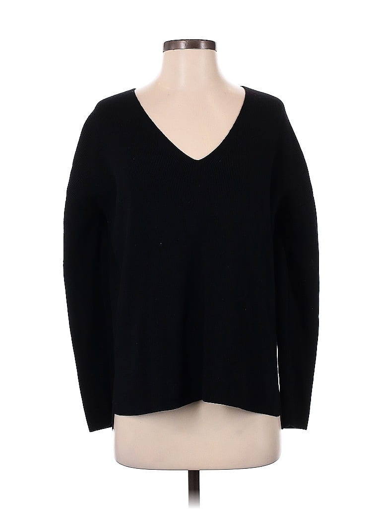 Pre-owned Babaton Long Sleeve Top Black V Neck Tops