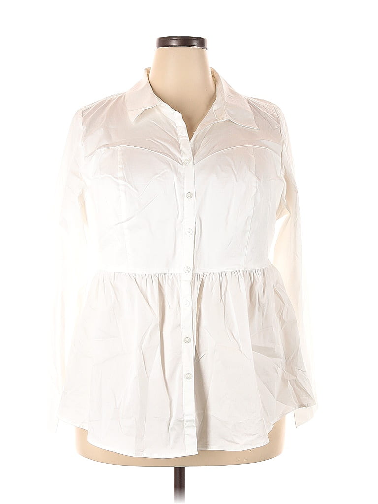 Torrid White 3/4 Sleeve Blouse Size 2X - photo 1