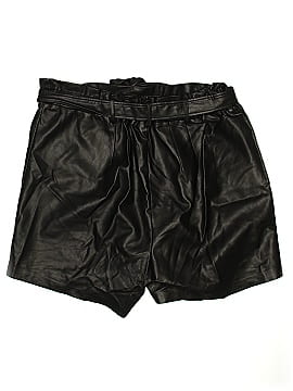 ELOQUII Faux Leather Shorts (view 2)