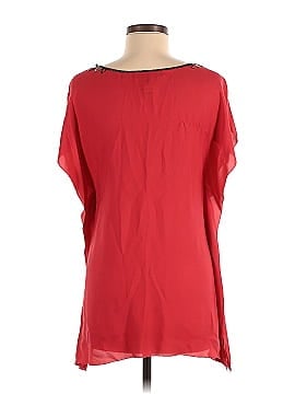 BCBGMAXAZRIA Short Sleeve Silk Top (view 2)