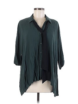 Trafaluc by Zara 3/4 Sleeve Button-Down Shirt (view 1)