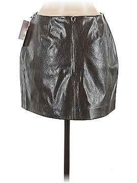Open Edit Faux Leather Skirt (view 2)
