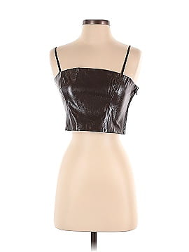 Open Edit Faux Leather Top (view 1)
