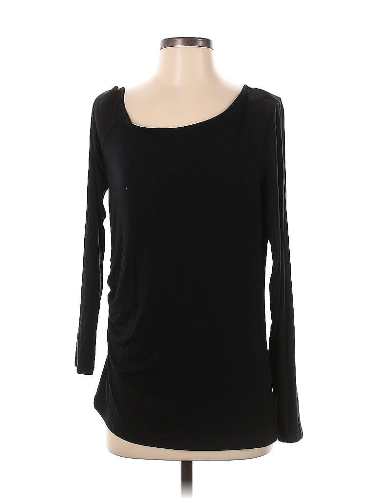 Pre-owned Halogen Long Sleeve T-shirt In Black