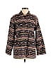 Chico's Design 100% Cotton Stripes Brown Jacket Size M - photo 1