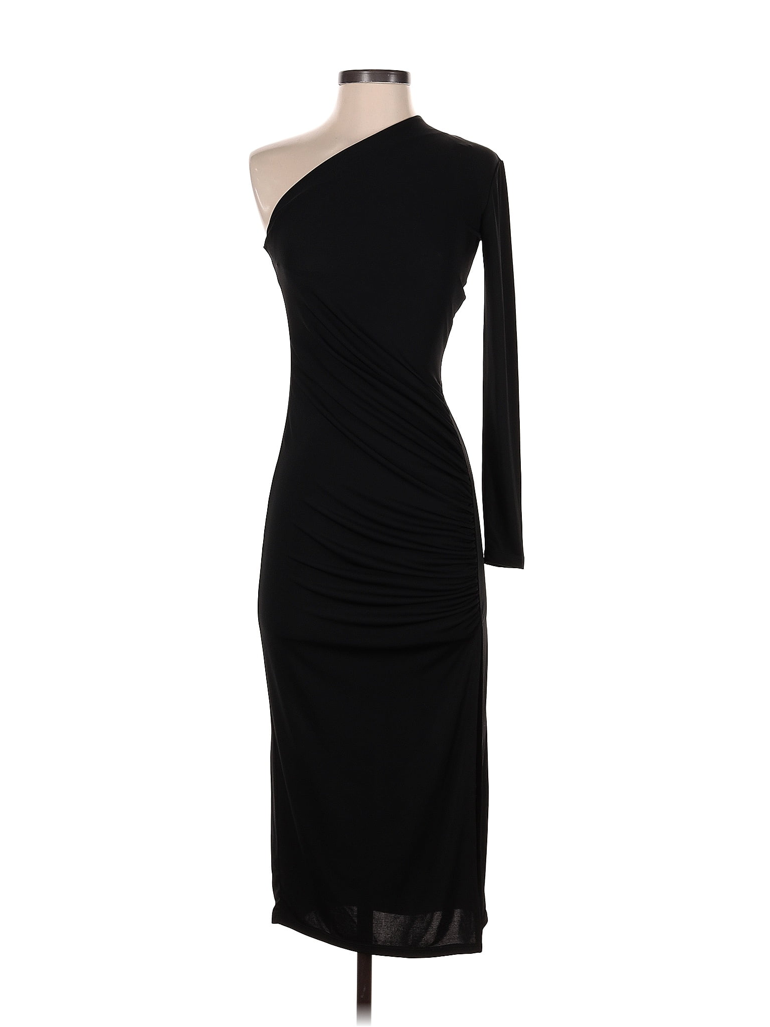 Zara Solid Black Cocktail Dress Size S 22 Off Thredup