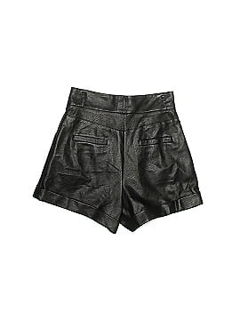 Topshop Faux Leather Shorts (view 2)