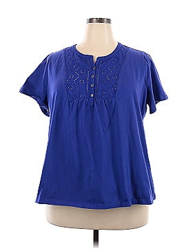 Woman Within Short Sleeve Blouse (view 1)