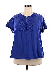 Woman Within Short Sleeve Blouse