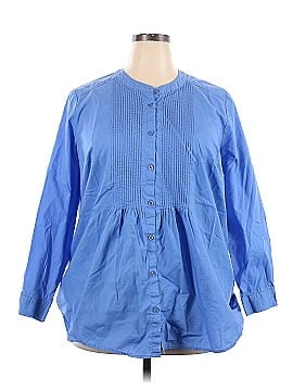 Woman Within 3/4 Sleeve Button-Down Shirt (view 1)