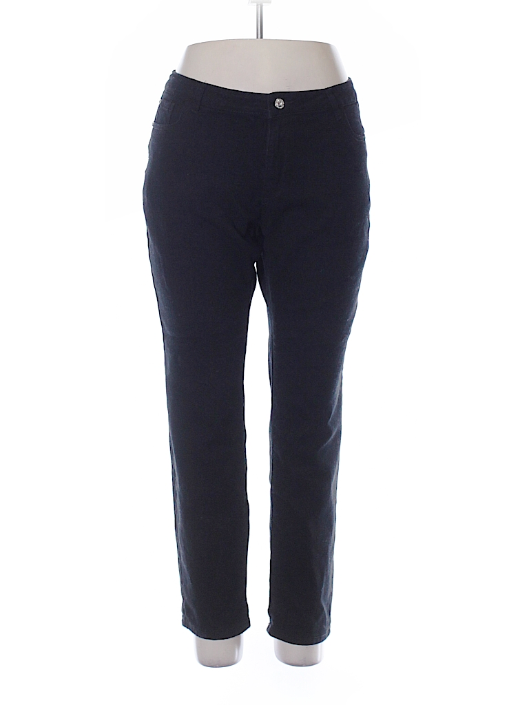1822 Denim Solid Black Jeans Size 22 (Plus) - 72% off | thredUP