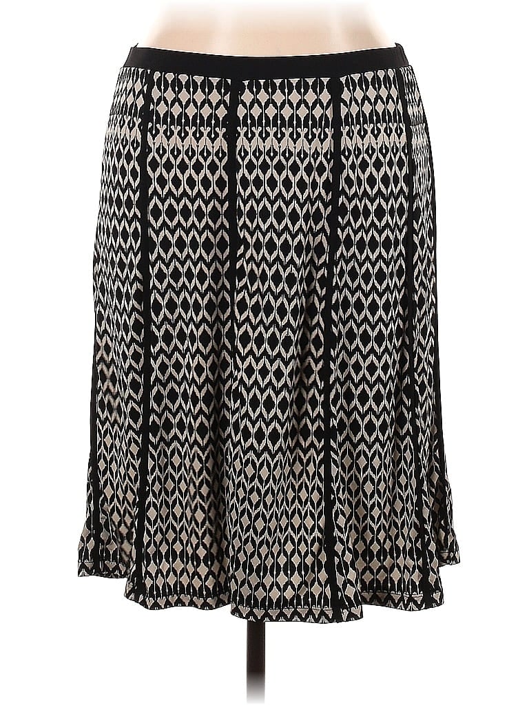 DressBarn Jacquard Fair Isle Chevron-herringbone Black Formal Skirt ...