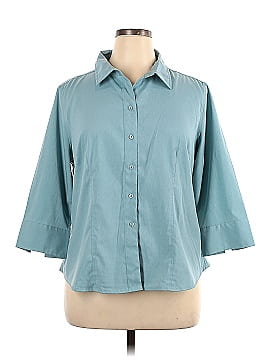 Cato 3/4 Sleeve Button-Down Shirt (view 1)
